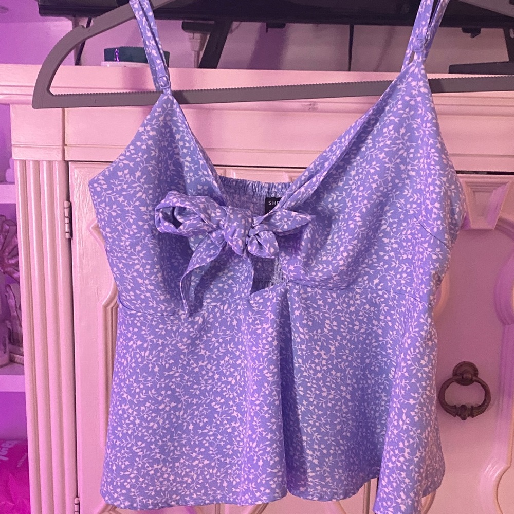 Floral Blue Camisole Top